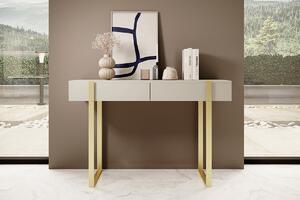 Verica modern konzolasztal/sminkasztal - kasmír / arany lábak