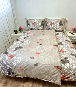 Pillangók kert barna pamut ágyneműhuzat - 1x Párna 90x70cm, 1x Paplan 140x200cm