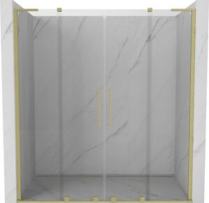 Mexen Velar L Duo, tolózuhanyajtó nyitáshoz 170 cm, 8 mm átlátszó üveg, arany matt, 871-170-003-02-55