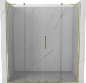 Mexen Velar L Duo, tolózuhanyajtó nyitáshoz 170 cm, 8 mm átlátszó üveg, arany fényes, 871-170-003-02-50