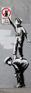 Plakát Banksy - Grafitti Is A Crime, (53 x 158 cm)