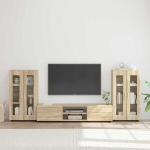 TV szekrény garnitúra FLORIN 3 db Sonoma tölgy Szerelt Fa