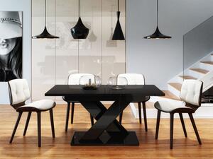 PEPAX kinyitható étkezőasztal - fényes fekete