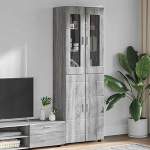 Magasfiú FLORIN 60 x 35 x 182 cm Szürke Sonoma Szerelt Fa