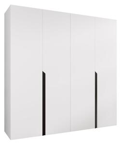 Gardróbszekrény Hartford 581, Laminált forgácslap, 202x200x52cm, Fekete, Fehér