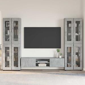 TV szekrény garnitúra FLORIN 3 db Beton Szürke Szerelt Fa