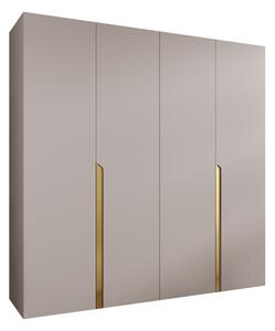 Gardróbszekrény Hartford 581, Laminált forgácslap, 202x200x52cm, Kasmír, Aranysárga