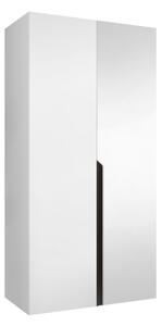 Gardróbszekrény Hartford 584, Laminált forgácslap, 202x100x52cm, Fekete, Fehér