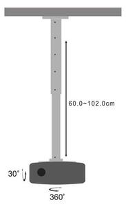 Stell SHO 1091 60-102cm, 15°, 15kg ezüst mennyezeti kihúzható pro