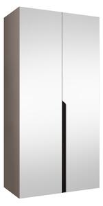 Gardróbszekrény Hartford 589, Laminált forgácslap, 202x100x52cm, Kasmír, Fekete