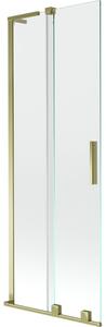 Mexen Velar L, 2 szárnyas eltolható kádparaván 70 x 150 cm, 8mm átlátszó üveg, arany fényes profil, 896-070-003-01-50