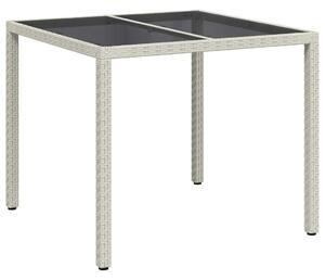 VidaXL Kerti Asztal Fehér 90 x 90 x 75 cm polirattan