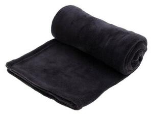 Fleece takaró fekete, 125 x 150 cm