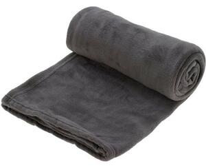 Fleece takaró sötétszürke, 125 x 150 cm