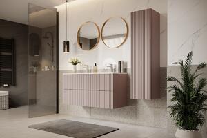 Nicole 140 cm fürdőszoba faliszekrény - antik rózsaszín MDF