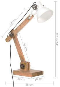 DION fehér fa asztali lámpa ipari stílusban