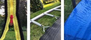 Trambulin 305cm + beltéri védőháló + lépcsők Color