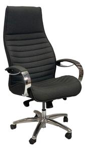 Pram05 Főnöki szék fix karfával és króm lábbal Szürke