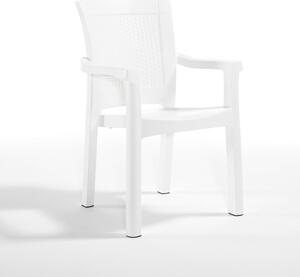 Roma rattan hatású kerti szék Fehér
