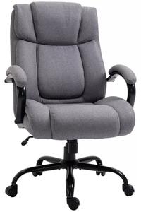 Vinsetto irodai szék, ergonomikus vezetői szék, teherbírás akár 220 kg, párnázott, széles ülés, hintafunkcióval, világosszürke