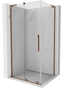 Mexen Velar L, zuhanykabin tolóajtóval 120 x 80 cm, 8mm átlátszó üveg, rózsaszín arany, 871-120-080-03-60