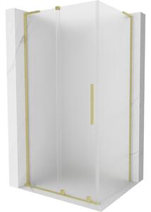 Mexen Velar L, zuhanykabin tolóajtóval 120 x 80 cm, 8 mm-es matt üveg, arany matt, 871-120-080-33-55