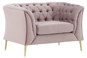 Luxus fotel, rózsaszín, NIKOL 1 ML