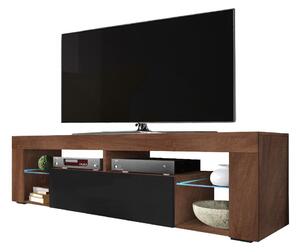 Tv szekrény/asztal Bionca (fekete + dió)