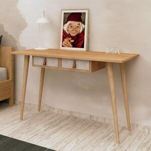 Soomin tölgy-fehér íróasztal 120 x 74 x 60 cm