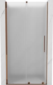 Mexen Velar, tolózuhanyajtó nyitáshoz 100 cm, 8 mm-es matt üveg, rózsaszín arany, 871-100-000-31-60