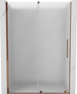 Mexen Velar, tolózuhanyajtó nyitáshoz 150 cm, 8 mm-es matt üveg, rózsaszín arany, 871-150-000-31-60