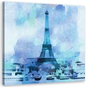 Gario Vászonkép Eiffel-torony kék - Andrea Haase Méret: 30 x 30 cm