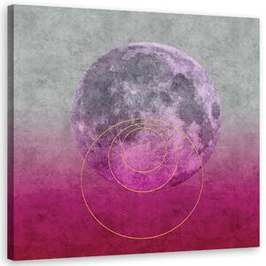 Gario Vászonkép Hold rózsaszín háttérrel - Andrea Haase Méret: 30 x 30 cm