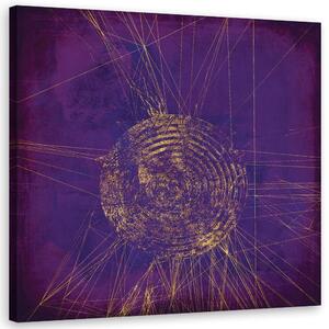 Gario Vászonkép Arany kör lila háttér - Andrea Haase Méret: 30 x 30 cm
