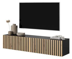 Tv szekrény/asztal Tenessie 138 (fekete + artisan tölgy)