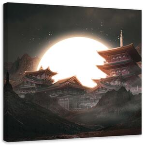 Gario Vászonkép Hold Kína felett - Zehem Chong Méret: 30 x 30 cm