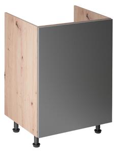 LANGEN D60Z-P/L alsó konyhaszekrény Artisan tölgy/szürke