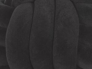 Fekete Bársony Csomópárna 30 x 30 cm MALNI