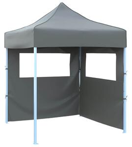 Partysátor 200 x 200 x 315 cm Antracitszürke Oxford Szövet