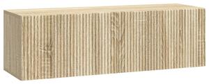 Fali TV szekrény 98 x 31 x 30 cm Sonoma Tölgy Szerelt Fa