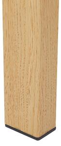 Étkezőasztal Üveg Felülettel Világos Fa Színű Lábakkal 130 x 80 cm TAVIRA