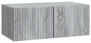 Fali TV szekrény 78,5 x 41 x 30 cm Szürke Sonoma Szerelt Fa