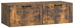 Fali TV szekrény Füstös Tölgy 98 x 41 x 30 cm Szerelt Fa