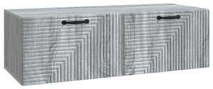 Fali TV szekrény 98 x 41 x 30 cm Szürke Sonoma Szerelt Fa