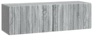 Fali TV szekrény 98 x 31 x 30 cm Szürke Sonoma Szerelt Fa