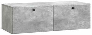 Fali TV szekrény 98 x 41 x 30 cm Betonszürke Szerelt Fa