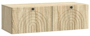 Fali TV szekrény Sonoma Tölgy 98 x 41 x 30 cm Szerelt Fa