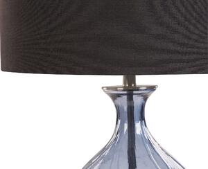 Fekete és kék üveg asztali lámpa 70 cm KELANI