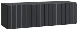 Fali TV szekrény 98 x 31 x 30 cm Fekete Szerelt Fa