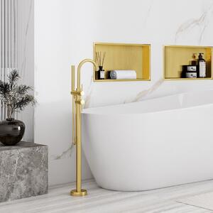 Süllyesztett fürdőszobai polc 30x45 szálcsiszolt arany